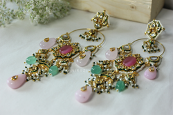 Vishaka - Kundan Long Earrings